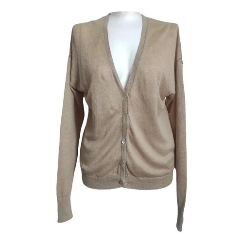 Cardigan oversize beige lin - beige,