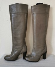 TILA MARCH - BOTTES en CUIR - GRIS - POINTURE 38 eu - AUTHENTIQUE