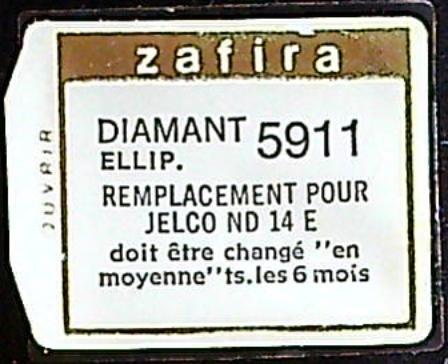 Saphir diamant jelco nd14e - diamant,