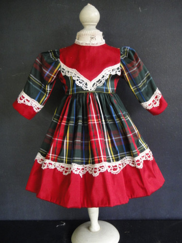 Robe soie ecossaise pour - robe, en