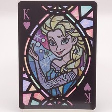 Cartes à jouer en verre teinté Elsa Disney Tenyo Japanese Heart K F/S