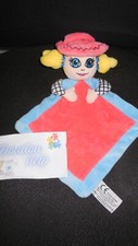 doudou plat cow boy Dolly rose bleu FRAISPERTUIS - état NEUF -