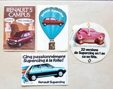 4 autocollants ancien voiture RENAULT 5 R5 SUPER5 old sticker vintage aufkleber