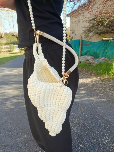Sac coquillage bandoulière - coquillage,
