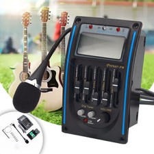 Préampli guitare acoustique métal 5 bandes, égaliseur, micro piézo, accordeur LC