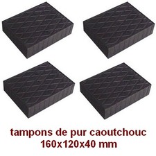 4 X tampons de pur caoutchouc