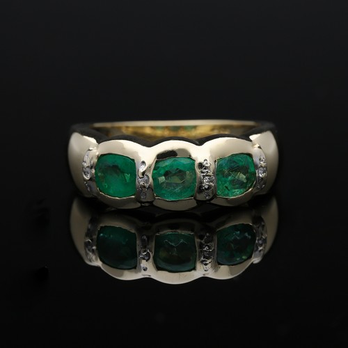 Bague émeraude diamants