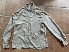 Chemise Hermès en soie beige