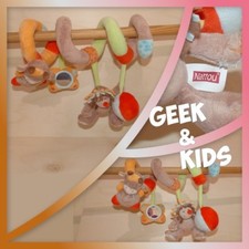 Spirale d'activité Nattou - Jouet d’éveil - hochet grelot miroir papillon - Ref 