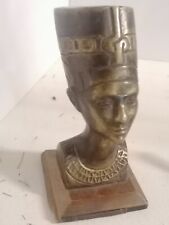 Antique Egyptian REINE Nefertiti Réplique de Musée  Bronze Laiton probablement 