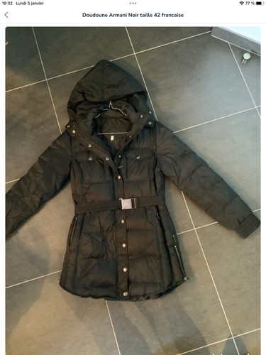 Doudoune noir armani taille - doudoune,