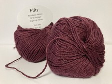 Lot De 10 pelotes De laine 50 % mérinos/ 206 Framboise/ fabriqué en FRANCE