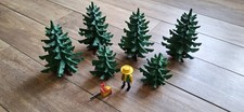 Playmobil Lot De 6 Sapins Avec Bûcheron