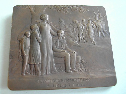 Plaque bronze art déco - plaque,