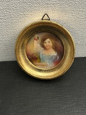 ANCIENNE MINIATURE"JEUNE FILLE