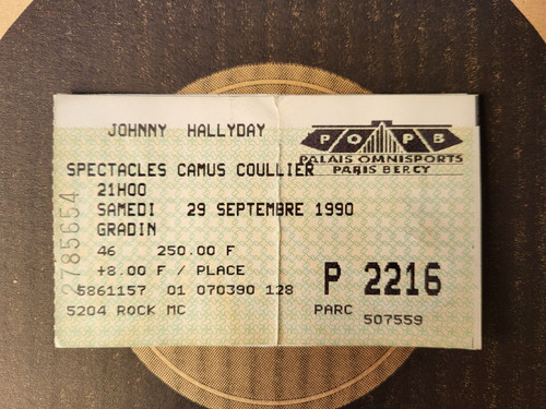 Johnny hallyday billet - billet, de