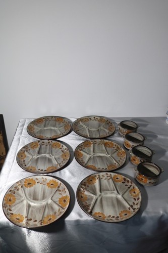 Vintage service assiettes - vintage, à