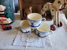 3 Anciennes tasses déjeuner BADONVILLER  décors de moulin enfants
