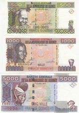 Série de 3 billets année 1998