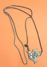 BIJOU COLLIER  SAUTOIR CHAINE AVEC PENDENTIF COLOMBE BNB JEANS