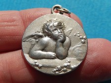 MEDAILLE Ange songeur  cherubin  muguet 25 mm