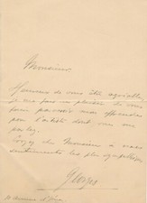 GEORGES IER DE GRÈCE lettre