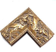 Cadre en Bois Or Feuille X
