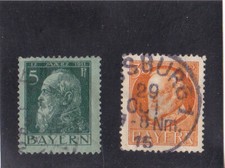 ALLEMAGNE BAVIERE 2 TIMBRES