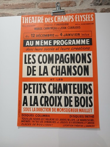 Affiche originale théatre - , des