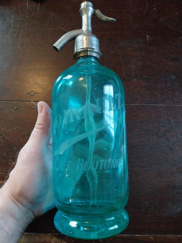 Syphon ancien bleu torsade - bleu,