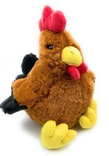 Poule Coq Oiseau Ferme Peluche Jouet En Tissu 25Cm Marron