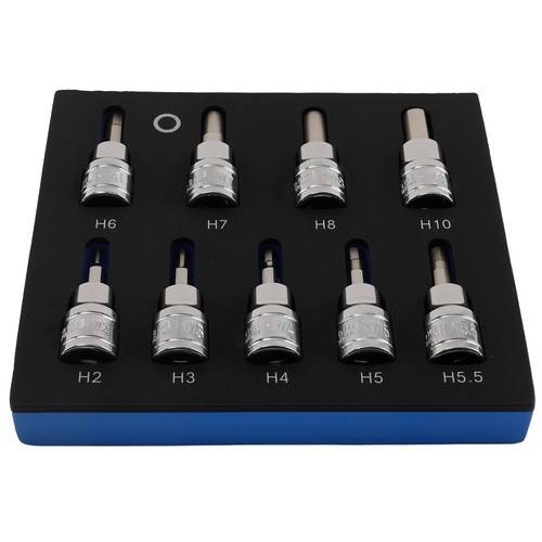 Douilles embouts hex 9pcs - douilles,