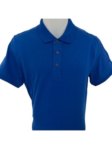 Polo bleu avec - , bande