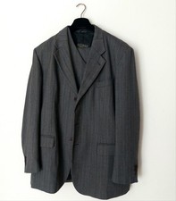 Beau Costume  HERMAN & SONS 100% Laine d'hiver 3 pièces/bleu. T 54 (voir mesu