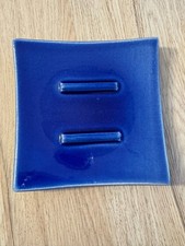 Porte savon carré bleu marine
