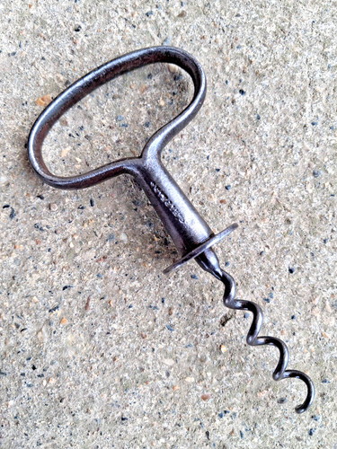 Ancien tire bouchon metal - ancien,