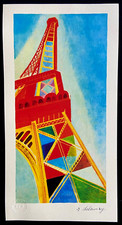 Robert Delaunay Lithographie COA Originale Numérotée Signée OP Timbree Sonia