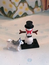 LEGO figurine chien et bonhomme de neige 