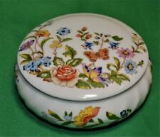 Vintage Aynsley Porcelaine Fine Angleterre Cottage Jardin Motif Rond Bibelot Box