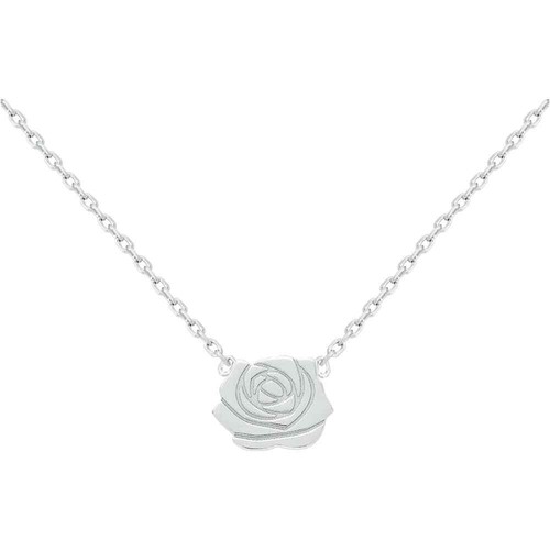 Collier rose argent - ",