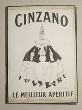 PLV CINZANO SERVEURS MARRANTE