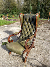 Fauteuil anglais skaï - anglais, en