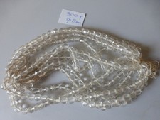 lot de 300 perles anciennes en cristal de bohème transparentes 8 mm sur fils