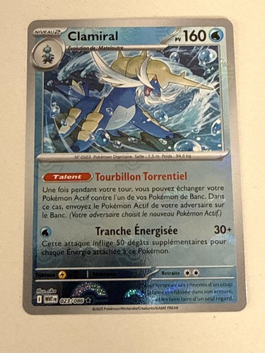 Carte pokémon clamiral - carte,