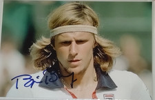 AUTOGRAPH BJORN BORG TENNIS MAGLIA FILA FOTO HAND SIGNED WIMBLEDON 11 GRAND SLAM