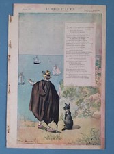 Fable de LA FONTAINE "Le berger et la mer" - Imagerie Quantin (Paris)  36x26