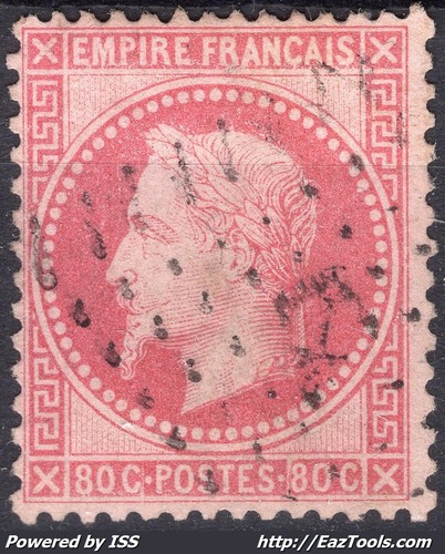 France empire 80c rose - rose, n°