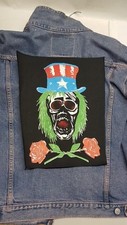 Patch Veste Bikers Crâne Rose Angleterre Guns N' Roses Hard Rock Punk
