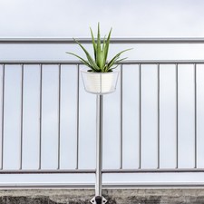  Lot de 3 jardinières rondes suspendues en fer forgé pour balcon, support de pot