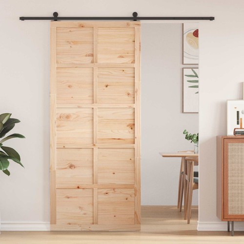 Porte grange bois pin - bois,